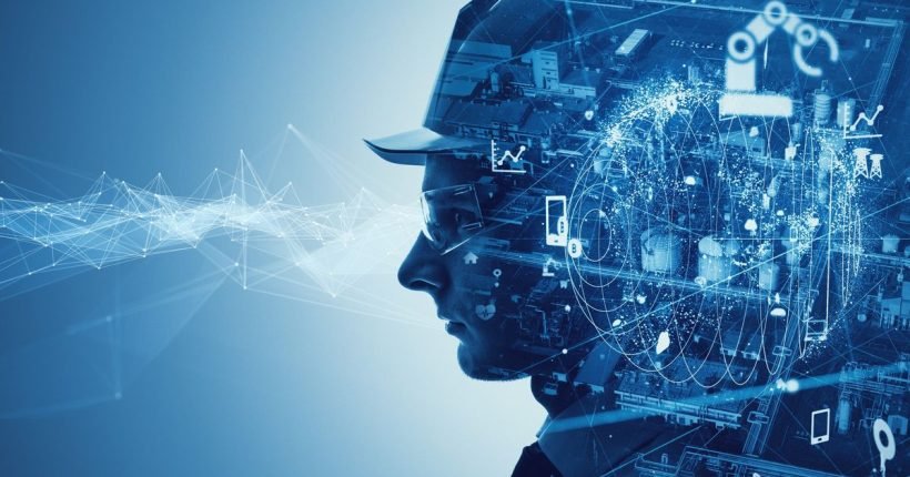 Industry and technology concept. INDUSTRY 4.0