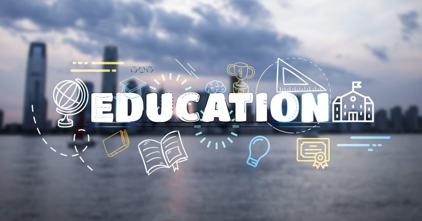 city-committed-education-collage-concept